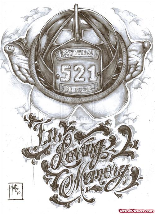 Firefighter Memorial Tattoo Design