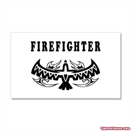 Awesome Firefighter Tattoo Design