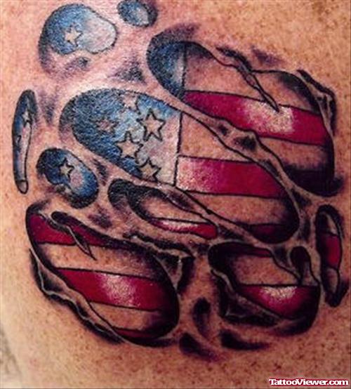 Attractive Ripped Skin Firefighter Tattoo