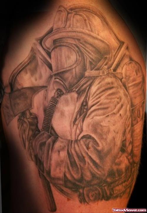 Firefighter Large Tattoo