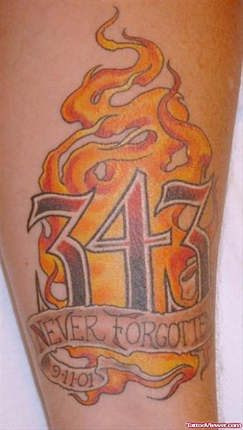 Fire Fighter Flash Tattoo
