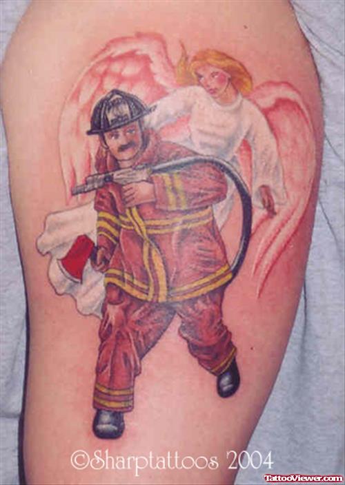 Fire Man Tattoo