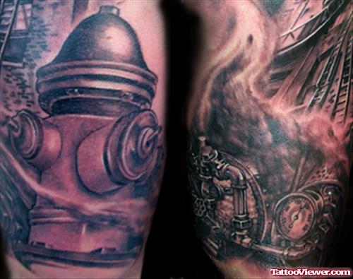 Extreme Fire Fighter Tattoo