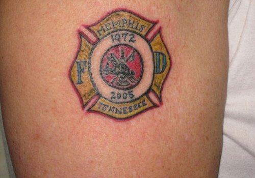 Memphis Firehighter Logo Tattoo