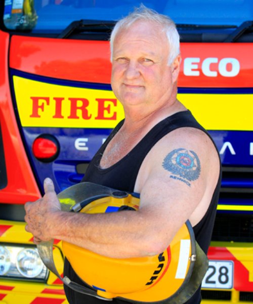 Latest Firefighter Tattoo On Left Shoulder