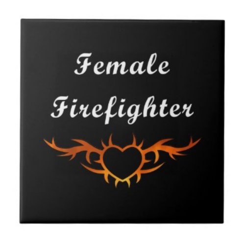 Female Firefighter Tattoo Design