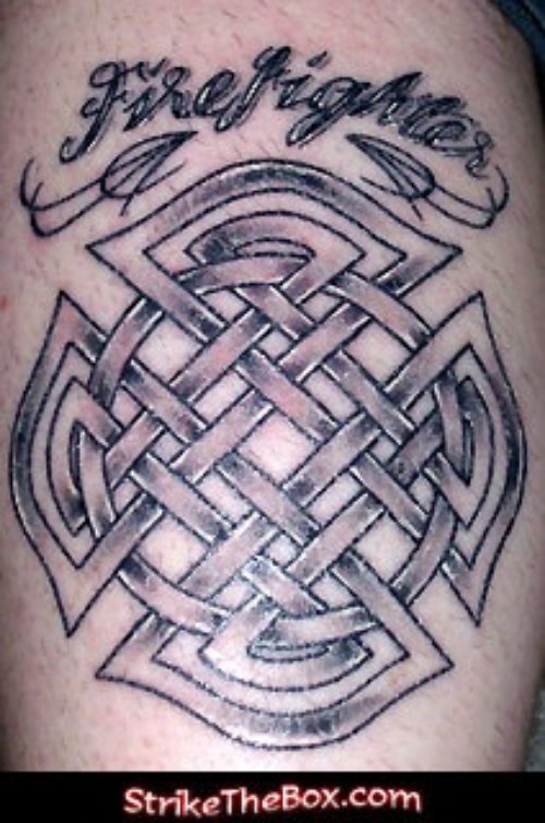 Celtic Cross Firehighter Tattoo