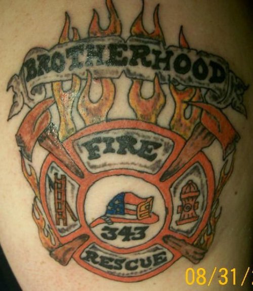 Fire Fighter Brother Hood Tattoo