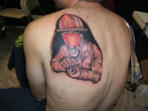 Fire Fighter Resize Tattoo