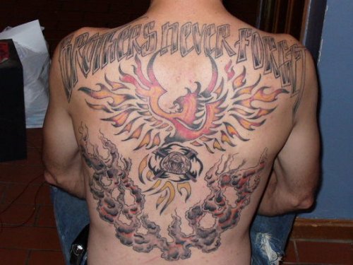 Back Body Firefighter Tattoo