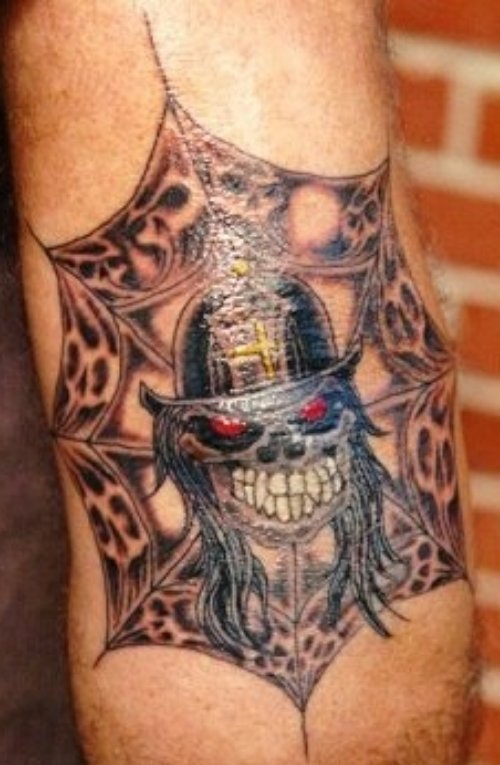 Grey Ink Firefighter Zodiac Tattoo