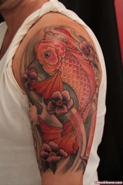 Orange Fish  - Koi Fish Tattoo