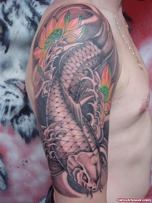 Fish Tattoo On Biceps