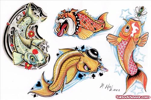 Choose Fish Tattoo From Collection