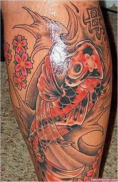 Fond of Koi Fish Tattoo