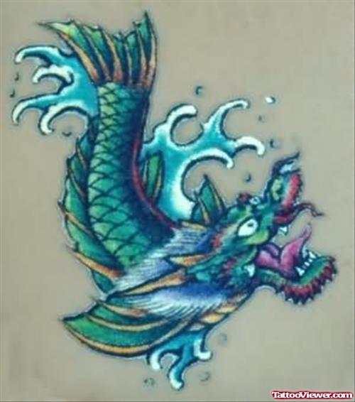 Japanese Dragon Fish tattoo