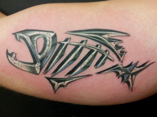 Amazing Fish Tattoo on Bicep