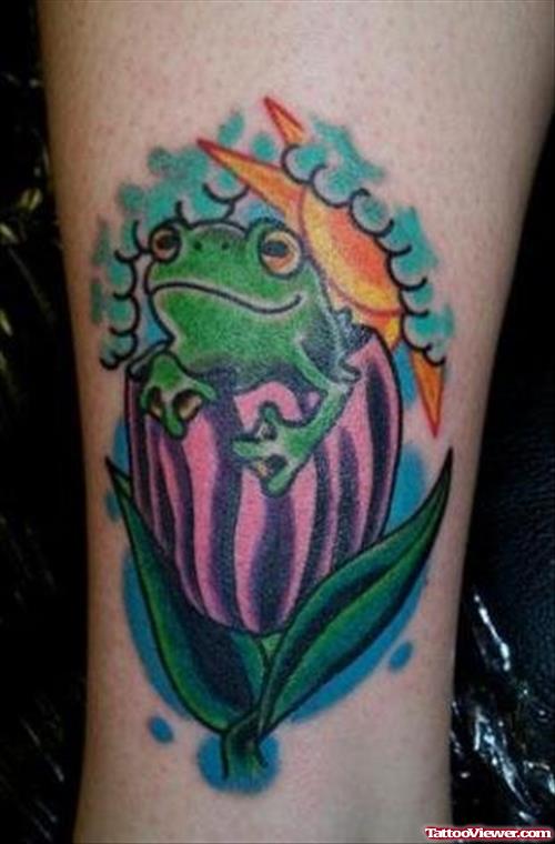 Puerto Rican Frog Flag Tattoos