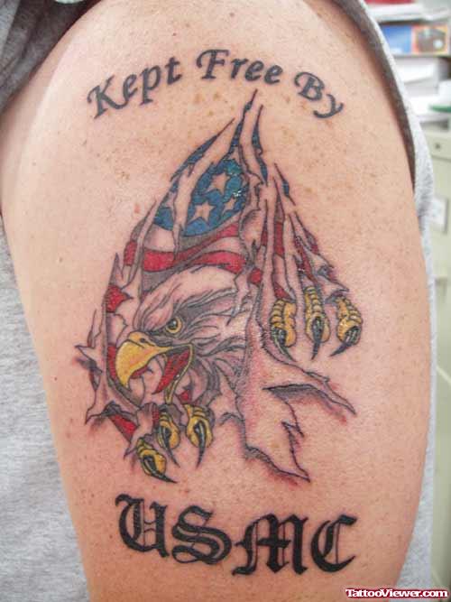 Flag Tattoo on Arm