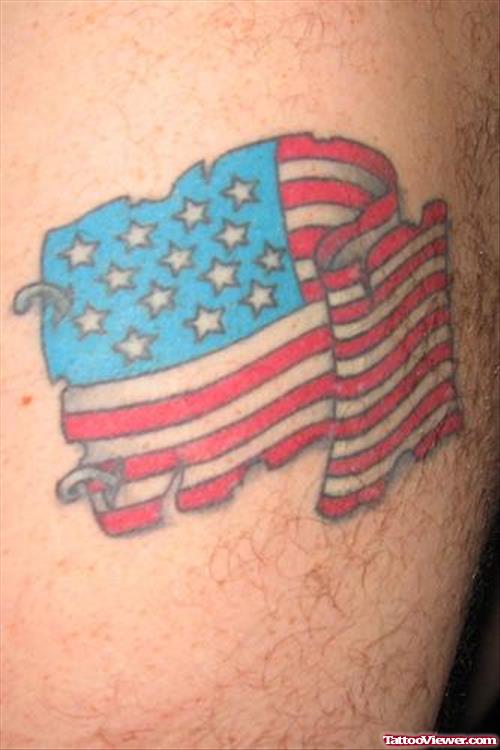 American Flag Tattoo Style