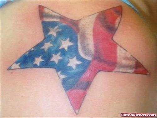 American Flag Star Tattoo