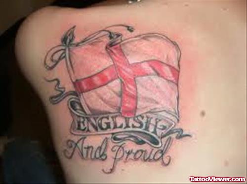English And Proud Flag Tattoo