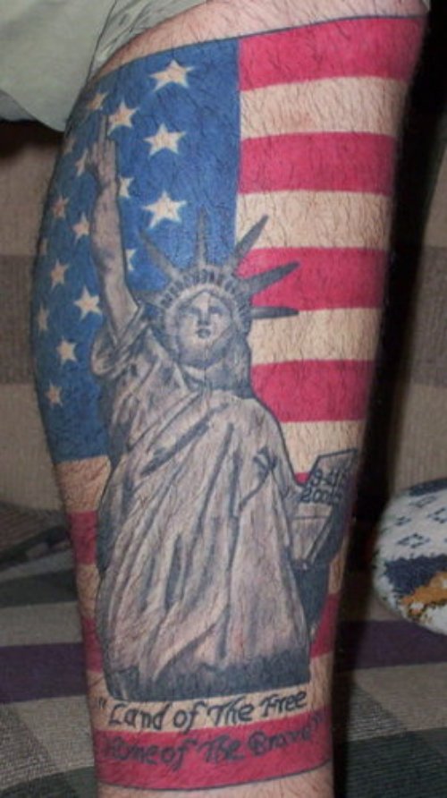 Patriotic Flag Tattoo
