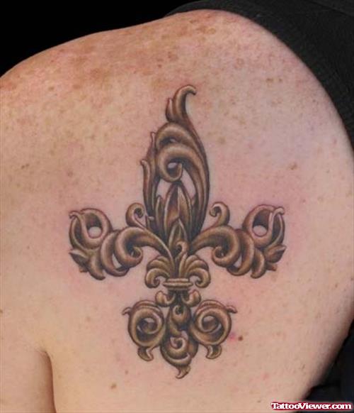 Gold Fleur De Lis Tattoo