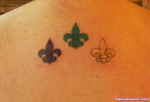 Fleur De Lis Tattoos On Back