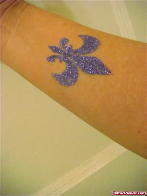 Purple Fleur De Lis Tattoo