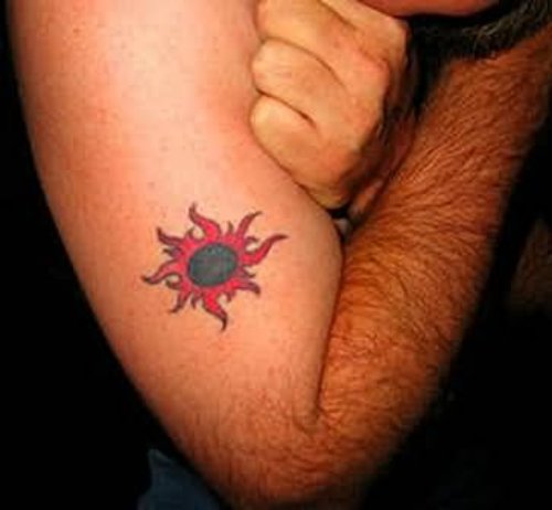 Sun Moon Fleur De Lis Tattoo