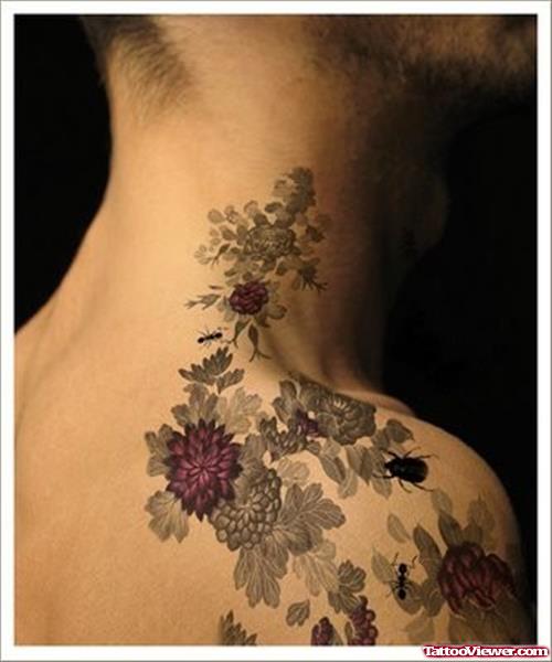 Floral Latest Tattoo On Shoulder