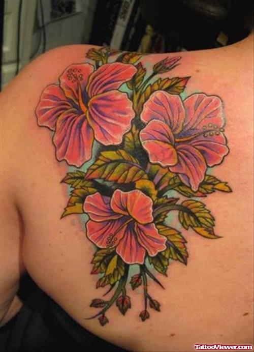 Ben Floral Tattoo On Back