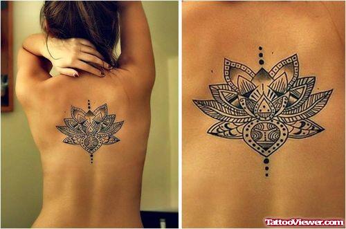Mandala Flower Tattoo On Back