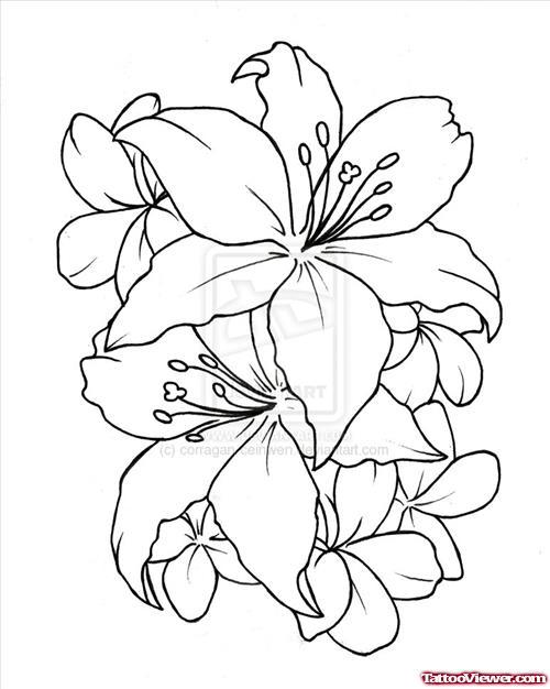 Simple Flower Tattoos Designs