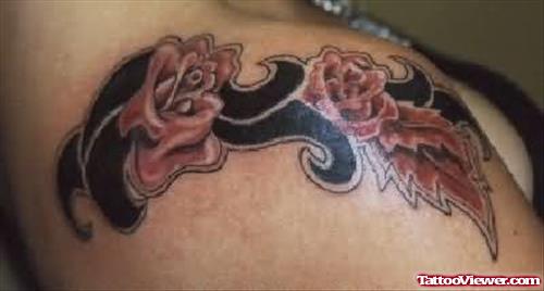 Shining Red Flower Tattoo