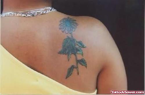 Facile Flower Tattoo On Back