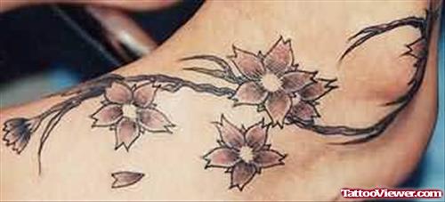 Stems With Flower Tattoo