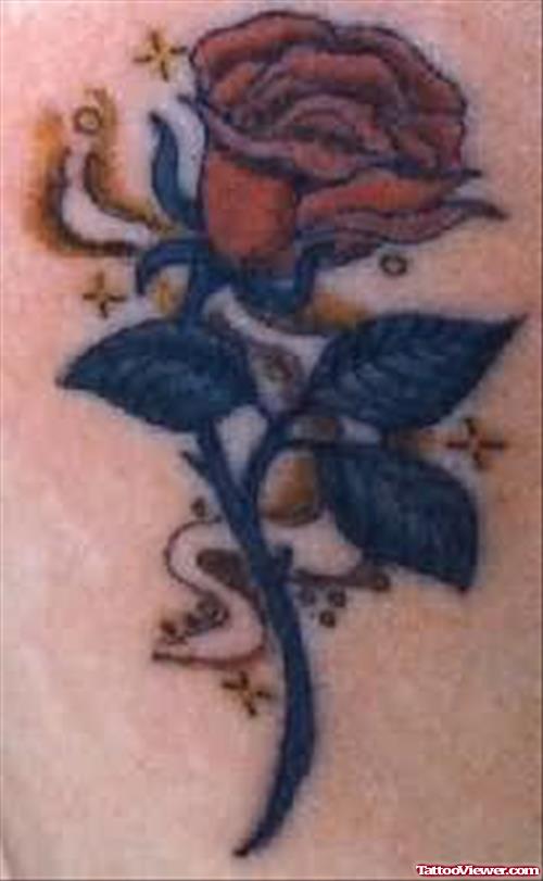 Red Rose Flower Tattoo