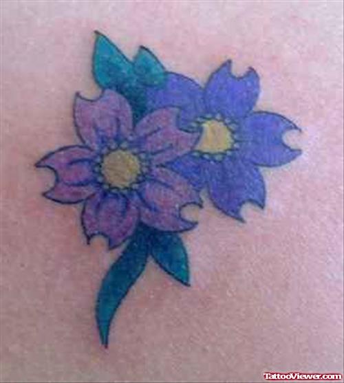 Purple Flower Tattoo