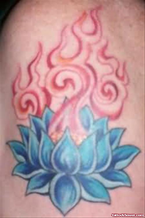Lotus Flaming Tattoo