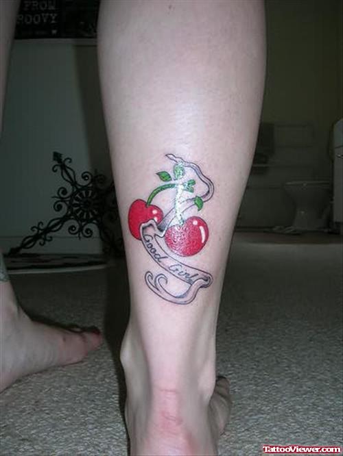 Good Girl Cherry Tattoo