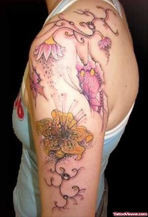 Free Design Flowers Tattoo
