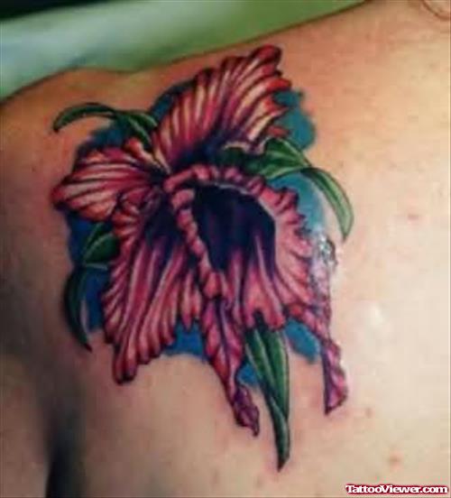Cute Red Flower Tattoo
