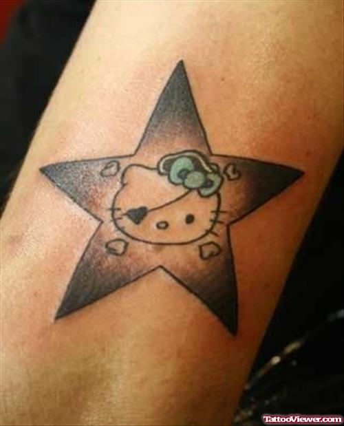 Star Flower Tattoo On Arm