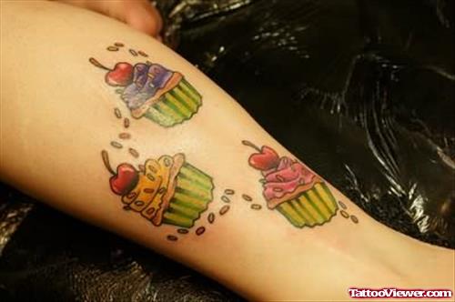 Cupcake Flower Tattoo