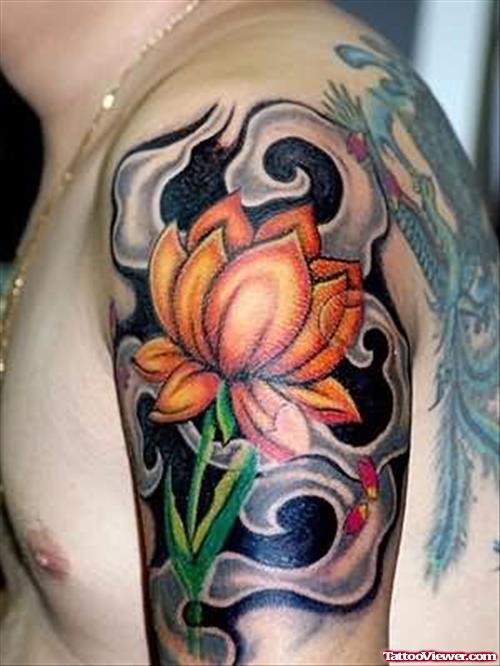 Vibrant Yellow Flower Tattoo