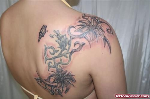 Tribal Flower Tattoo Designs