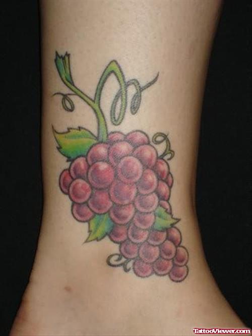 Red Grapes On Ankle