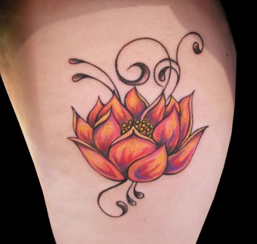 Amazing Body Flower Tattoo